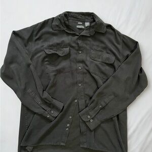 George Men's Black Casual Button Down Shirt